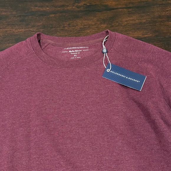 Holderness & Bourne Men's XL The Kennedy Heathered Dark Claret MSRP $135 - Picture 1 of 9
